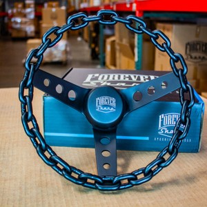 15" Vintage Real Wood Deep Dish Steering Wheel With Aluminum Rivets & Horn Button - Forever Sharp