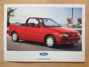 FORD ESCORT MK5 CABRIOLET orig 1990 UK Mkt Unused Factory Postcard - Brochure - Picture 1 of 2