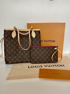 Brand New 2021 Authentic Louis Vuitton NeverFull MM Monogram Peony