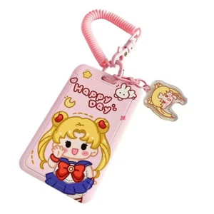 Cute ID Badge Holder Hard Plastic Work Badge Sleeve - Picture 1 of 2