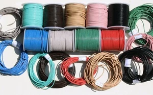 Rounded Leather cord, premium leather Thong, Tassels,   1.5mm + 2mm uk ship - Picture 1 of 13