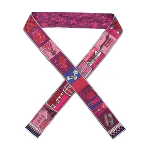 LV LOUIS VUITTON BB Stirnband Magenta Seide Louis Spiel M70855 Sonderedition - Bild 1 von 9