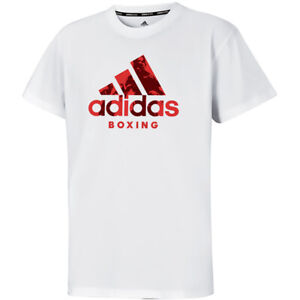 Adidas Badge Of Sport White/Red Boxing Tee