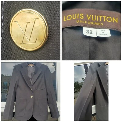 Chaqueta Blazer LOUIS VUITTON LV Negra A Medida FR 32 XS S UNIFORMES USADOS EN EXCELENTE ESTADO Pequeña 0 2 Foto 1 de 4