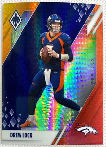 2021 Panini Phoenix Football Drew Lock Fire Burst Card #35 SP NFL Denver Broncos - Picture 1 of 2