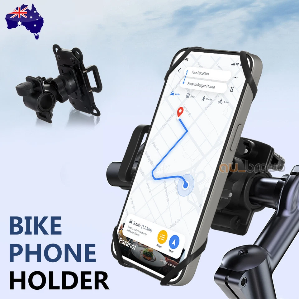 New Universal Motorcycle Bike Bicycle Phone Mount Holder for Cellphone GPS - image 1 of 4