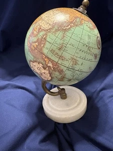 ๐ Mappamondo decorativo con base in marmo look vintage - Foto 1 di 9