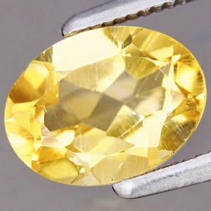Piedra preciosa de citrino amarillo natural ovalada de 1,05 quilates T.W 7,9 x 6 mm, Brasil - Imagen 1 de 4