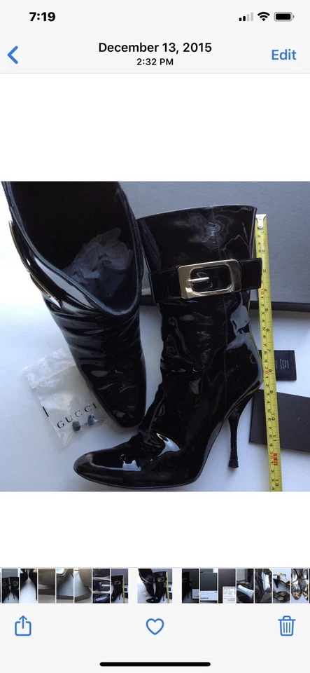 Botas de cuero auténticas Gucci talla 8,5 Foto 1 de 4