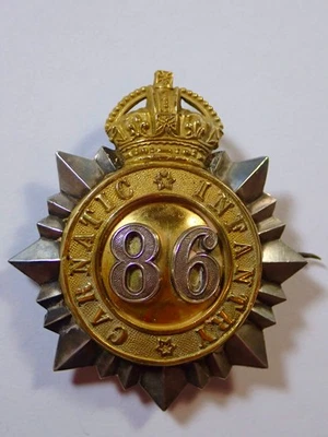 India: 86ª Infantería Carnática Original Oficiales Pagri Insignia. Foto 1 de 3