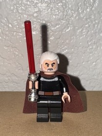 Lego Star Wars Count Dooku Minifigure Duel On Geonosis 75017 Chrome Curved Saber