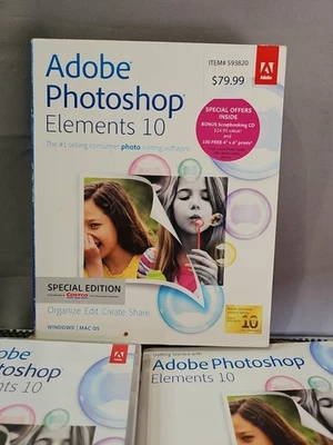Adobe Photoshop Elements 10 with Adobe Premiere Elements 10 (Open Box Never Use) - Image 1 of 4