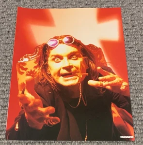 OZZY OSBOURNE & NATASHA HENSTRIDGE Massive Magazine 1 Page Double Sided Poster - Picture 1 of 2