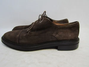 Zapatos de vestir Barneys New York para hombre talla 9 marrón gamuza con cordones - Imagen 1 de 10