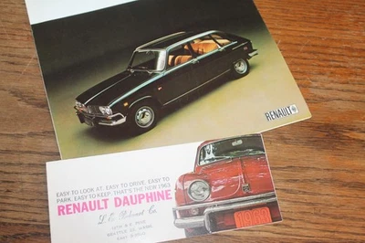 1968 Renault R16 Sedan/Wagon, Dauphine color brochures, two nice pieces - Image 1 of 2
