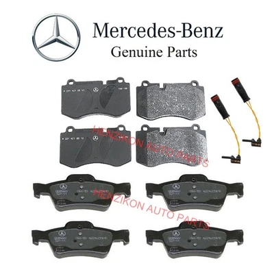 Genuine Front & Rear Brake Pads w/Sensors For Mercedes W216 W221 A004420802041 Foto 1 de 4