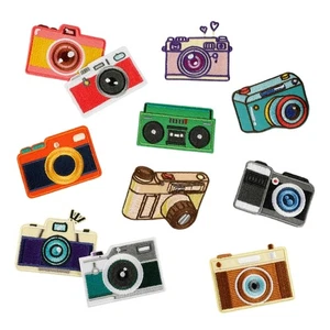 11 Pcs Sewing Patches Iron on Patches Cartoon Camera Embroidery Patches for - Picture 1 of 8
