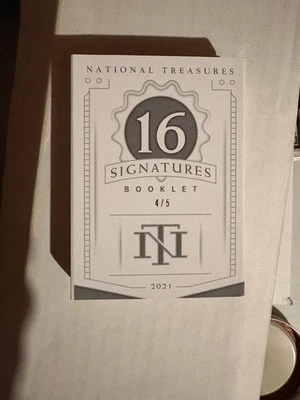 2021 National Treasures Baseball 16 Auto Booklet /5 Rookie Pitchers  - Image 1 of 3