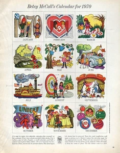Betsy McCall's Calendar for 1970 McCall's Magazine page - Picture 1 of 1
