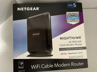 NETGEAR Nighthawk AC1900 WiFi Cable Modem Router Model C7000) - Open Box, Used👀 - Image 1 of 4