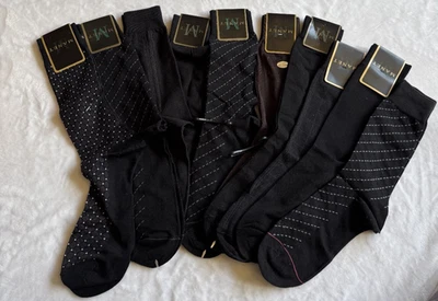 New Lot of 10 pr Men's Manet Mercerized Cotton Nylon Dress Socks 10-13 - Image 1 of 3