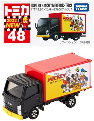 TAKARA TOMY "Tomica No. 48 Isuzu Elf (Mickey & Friends) Truck (Boxed)" - Image 1 of 4