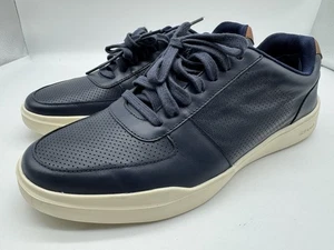 Cole Haan Shoes Grand Crosscourt Modern Perf Sneaker Mens Sz 10.5 W Blue Leather - Picture 1 of 14
