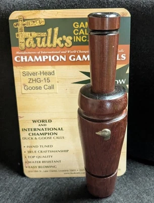 Faulk's Game Call Vintage Set #45 Silver-Head ZHG-15 Goose Call - Image 1 of 2