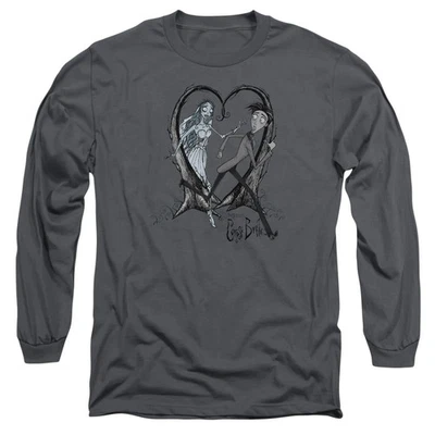 Corpse Bride Runaway Groom Mens Long Sleeve Shirt Charcoal Officially Licensed - Image 1 of 3