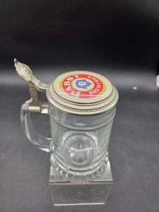 Vintage Pabst Beer Glass Stein Milwaukee West Germany Metal Lid Rare Brewery  - Picture 1 of 13