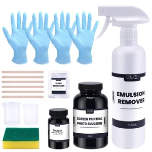 Screen Printing Emulsion Kit Includes Screen Printing Emulsion Remover Powder... - Picture 1 of 7