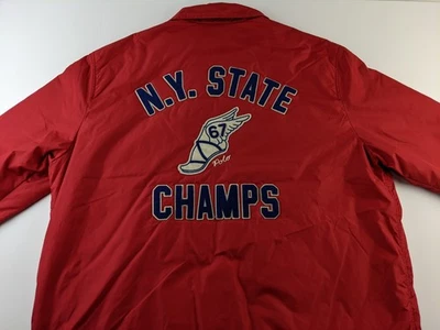 NEW Polo Ralph Lauren NY State Champs Coach Snap Jacket Men 2XB Big P Wing Z3 - Image 1 of 4