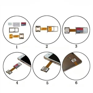 Mobile Hybrid Dual SIM Card Micro Adapter SIM-Extender for Android Nano to NAMO - Photo 1 sur 7