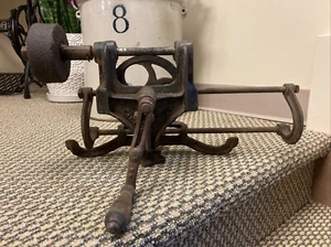 Antique Cast Iron Luther Sickle Grinder Sharpener Milwaukee Wisconsin Tool - Picture 1 of 24