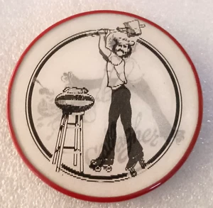 Gallagher Smashing Watermelon Comedy Vari-vue 3D Flicker Button Pin NOS New 1980 - Picture 1 of 10