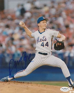 DAVID CONE SIGNED NY METS PITCHING IN PINSTRIPES SHEA STADIUM YANKEES JSA AUTO - Picture 1 of 1