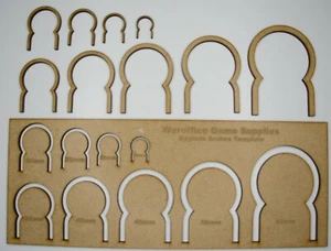 MDF KEYHOLE ARCHES TEMPLATE WARGAMES DND TRAINS SCENERY WARHAMMER 40K MODEL - Picture 1 of 2