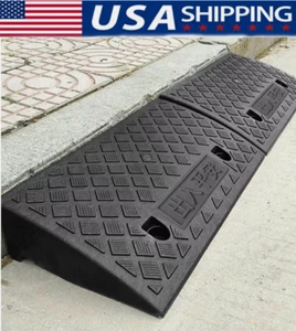 Portable Rubber Kerb Door Ramps Wheelchair Mobility Scooter Access Ramp USA - Picture 1 of 12