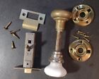 Brass And Glass Doorknob Set