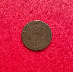 LOUIS XIV. Belle monnaie de 4 Deniers de Strasbourg 1696 BB. Etat B/TB - Imagen 1 de 2