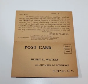 1910 Getreidepostkarte aus Handelskammer Buffalo, NY - Bild 1 von 3