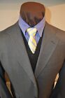 Tom James mens 3btn gray brown blue beaded striped suit 40R 34x29~Surgeon Cuffs