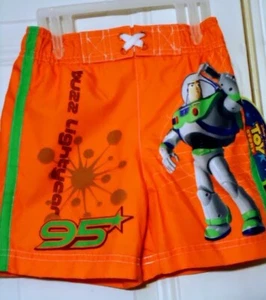 DISNEY TOY STORY "BUZZ LIGHTYEAR" BOYS 12MO- SUMMER SWIM TRUNKS ORANGE NWT - Picture 1 of 1