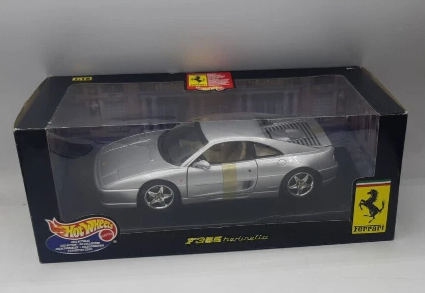 Hot Wheels 1/18 Ferrari F355 berlinetta grigia BOX Gd14 - Immagine 1 di 1