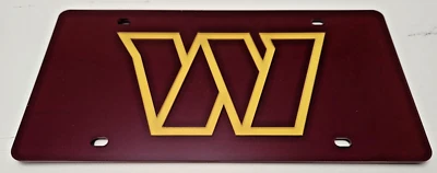 Washington Commanders NFL Win Craft Red Laser Tag License Plate - Image 1 of 2