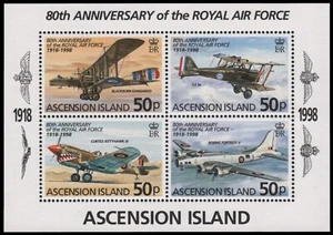 Ascension 1998 - Mi-Nr. Block 34 ** - MNH - Flugzeuge / Airplanes - Bild 1 von 1