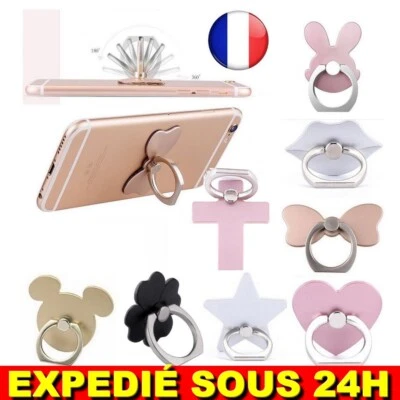 ✅ 360° Doigt Grip Anneau Mobile Bague Support Téléphone Portable Tablette Iphone