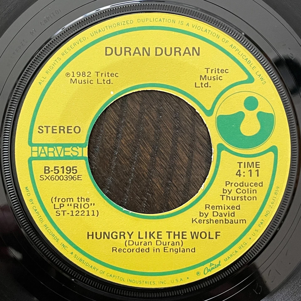 DURAN DURAN Hungry Like The Wolf 7" EP 1982 Depeche Mode Cure New Order Smiths - Image 1 of 4
