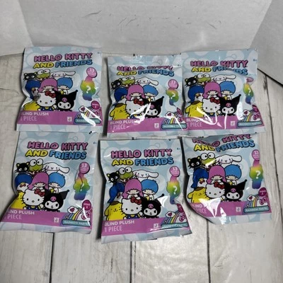 Hello Kitty Blind Plush 6 Bags Small 6 Assorted Bags Sealed - Image 1 of 4