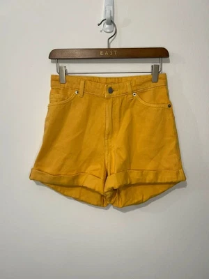 Women Pure Cotton Monki Orange Denim Shorts - W26 - Image 1 of 4